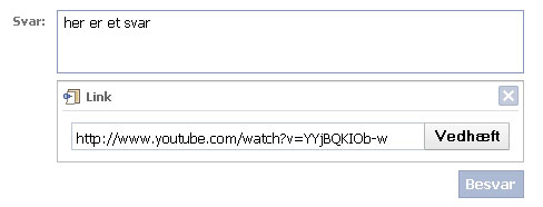 attach link in youtube